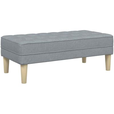 Banco Ottomana Gris Claro Rectangular - Banco Ottomana Banco Ottomana Gris Claro Rectangular - Banco Ottomana