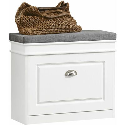 Sobuy - Banco Zapatero Con 1 Cajón Organizador Para Zapatos 60 X 24 X 51 Cm Fsr82-k-w Es Sobuy - Banco Zapatero Con 1 Cajón Organizador Para Zapatos 60 X 24 X 51 Cm Fsr82-k-w Es