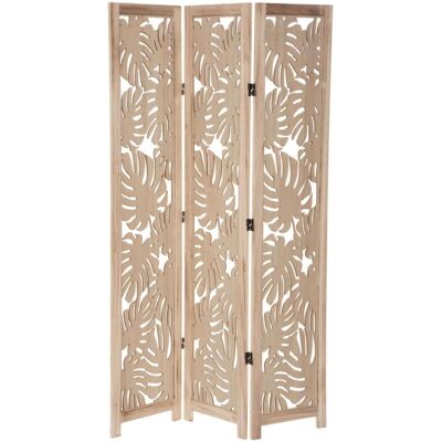 ATMOSPHERA Biombo Separador De Ambientes Salón Dormitorio 3 Paneles Madera Paulownia Palm Color Roble ATMOSPHERA Biombo Separador De Ambientes Salón Dormitorio 3 Paneles Madera Paulownia Palm Color Roble