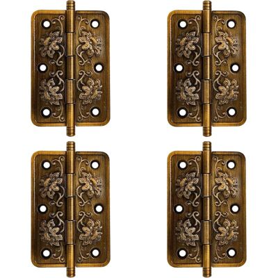 GOTRAYS Bisagras Antiguas - Puerta De Armario Vintage - Decorativa - Bisagra De Latón Antiguo, Para Decorar Armarios, Puertas De Madera Y Estanterías GOTRAYS Bisagras Antiguas - Puerta De Armario Vintage - Decorativa - Bisagra De Latón Antiguo, Para Decorar Armarios, Puertas De Madera Y Estanterías