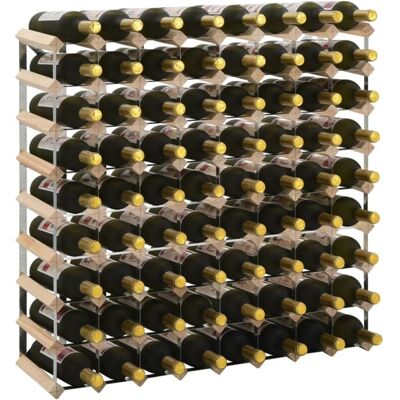 Vidaxl - Botellero Para 72 Botellas De Madera Maciza De Pino Vidaxl - Botellero Para 72 Botellas De Madera Maciza De Pino