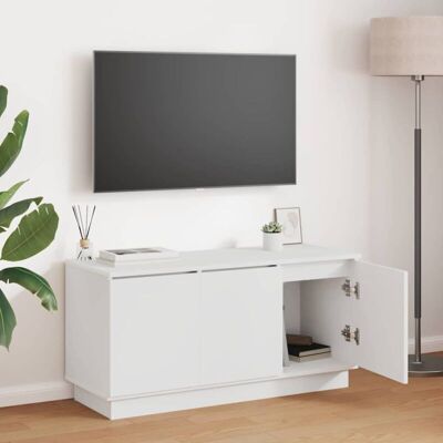 vidaXL - Mueble para TV - Blanco - Madera - Mueble para TV vidaXL - Mueble para TV - Blanco - Madera - Mueble para TV