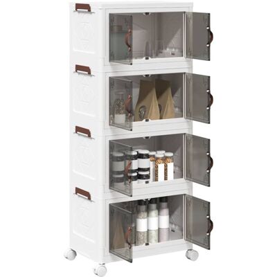 Caja De Almacenamiento Apilable Con Ruedas 4 Niveles 28 L Vidaxl Caja De Almacenamiento Apilable Con Ruedas 4 Niveles 28 L Vidaxl