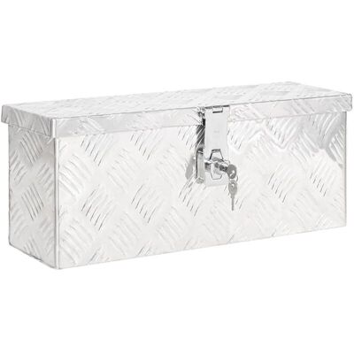 Caja de Aluminio Plata vidaXL - 50x20.5x15 cm Caja de Aluminio Plata vidaXL - 50x20.5x15 cm