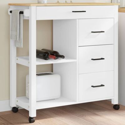 Carrito de cocina vidaXL Monza - Madera maciza de pino - 84x40x90 cm Carrito de cocina vidaXL Monza - Madera maciza de pino - 84x40x90 cm