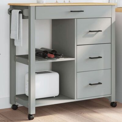 Carrito De Cocina Monza Madera Maciza De Pino 84x40x88,5 Cm Vidaxl Carrito De Cocina Monza Madera Maciza De Pino 84x40x88,5 Cm Vidaxl