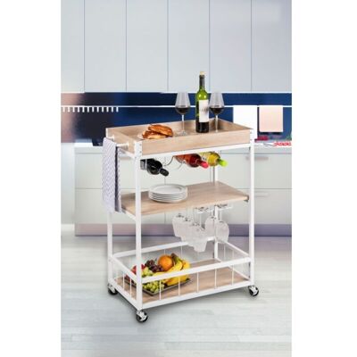 Carro Cocina 80x89.5x40cm 3 Estantes Met Wenko Carro Cocina 80x89.5x40cm 3 Estantes Met Wenko