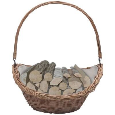 Cesta Para Leña Con Asas Sauce Marrón 57x46,5x52 Cm Vidaxl Cesta Para Leña Con Asas Sauce Marrón 57x46,5x52 Cm Vidaxl
