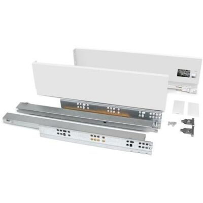 Emuca Cajón Exterior Vertex 40kg De Altura 93mm, Profundidad 550mm, Acero, Pintado Blanco - Emuca Cajón Exterior Vertex 40kg De Altura 93mm, Profundidad 550mm, Acero, Pintado Blanco -