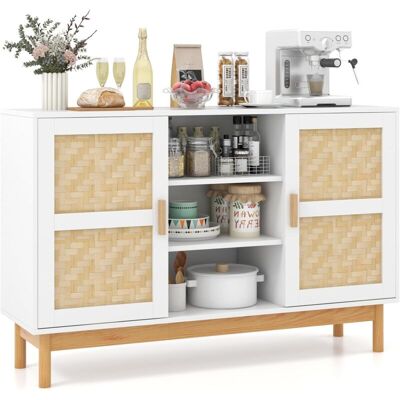 Costway - Buffet 120 cm - Bamboo tejido - Aparador Costway - Buffet 120 cm - Bamboo tejido - Aparador