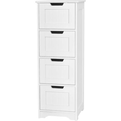 Costway Armario Baño 4 Cajones, Cajonera Baño 30 X 30 X 83 Cm, Mueble Auxiliar Baño Cocina Dormitorio Sala Oficina Costway Armario Baño 4 Cajones, Cajonera Baño 30 X 30 X 83 Cm, Mueble Auxiliar Baño Cocina Dormitorio Sala Oficina