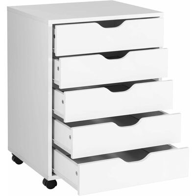 Cajonera Con 5 Cajones Organizador Mueble Con Cajones Para Documentos Con Ruedas - Costway Cajonera Con 5 Cajones Organizador Mueble Con Cajones Para Documentos Con Ruedas - Costway