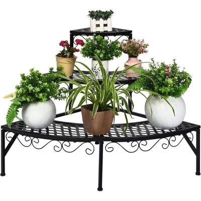 Costway Estante Para Plantas Con 3 Niveles, Organizador De Metal Para Plantas Y Flores Costway Estante Para Plantas Con 3 Niveles, Organizador De Metal Para Plantas Y Flores