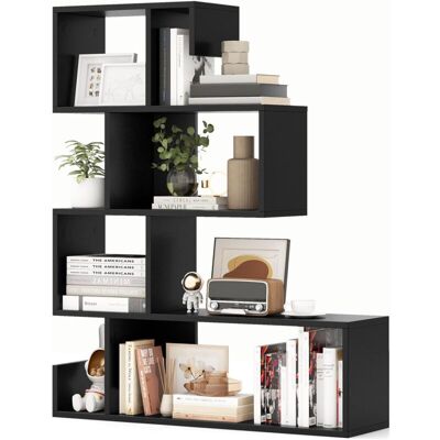 Costway Estantería Librería, Librería En Forma De S De 5 Niveles, Con Cubos Abiertos, 2 Kits Antivuelco Y Estantes En Forma De Z, Para Libros Y Plantas, Estante Decorativo Negro Para Sala De Estar Costway Estantería Librería, Librería En Forma De S De 5 Niveles, Con Cubos Abiertos, 2 Kits Antivuelco Y Estantes En Forma De Z, Para Libros Y Plantas, Estante Decorativo Negro Para Sala De Estar
