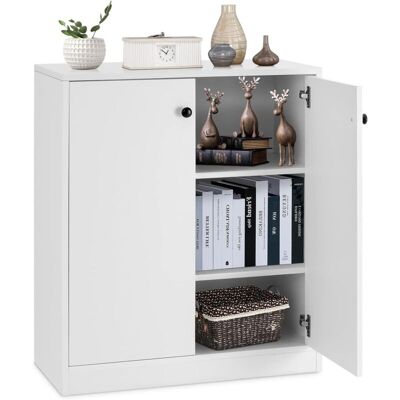 Costway Gabinete De Almacenamiento De 2 Puertas, Gabinete Moderno Con 3 Estantes, Organizador Independiente Con Dispositivo Antivuelco Para Sala De Estar, Dormitorio, Comedor, Entrada Costway Gabinete De Almacenamiento De 2 Puertas, Gabinete Moderno Con 3 Estantes, Organizador Independiente Con Dispositivo Antivuelco Para Sala De Estar, Dormitorio, Comedor, Entrada
