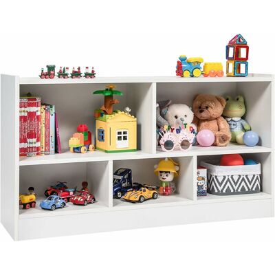 Costway - Librería Organizador De Madera, Mueble De 5 Cubos Para Ordenar Juguetes, Estante Con 5 Compartimientos Costway - Librería Organizador De Madera, Mueble De 5 Cubos Para Ordenar Juguetes, Estante Con 5 Compartimientos