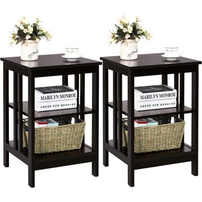 Costway - Nightstand - 40x40x61 - Spray-painted MDF - Nightstand Costway - Nightstand - 40x40x61 - Spray-painted MDF - Nightstand
