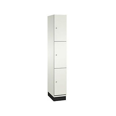 Armario de compartimentos con cerradura C+P, 3 compartimentos, blanco Armario de compartimentos con cerradura C+P, 3 compartimentos, blanco