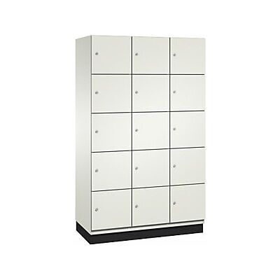 Armario de acero con cerradura C+P, 15 compartimentos Armario de acero con cerradura C+P, 15 compartimentos