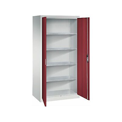 C+P Gabinete de almacenamiento gris claro / rojo rubí - Storage Cabinet C+P Gabinete de almacenamiento gris claro / rojo rubí - Storage Cabinet