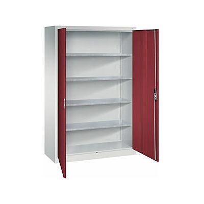 Armario de acero gris claro / rojo rubí - Armario de almacenamiento Armario de acero gris claro / rojo rubí - Armario de almacenamiento