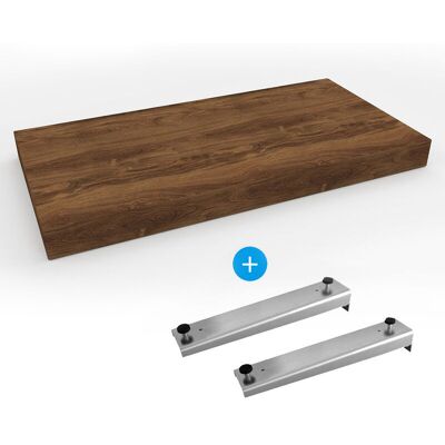 Egger Mueble Bajo Natural 80x8x50 Cm + Herraje Para Mueble Bajo Dolce 39,5 Cm, Roble Charleston Marrón Oscuro Egger Mueble Bajo Natural 80x8x50 Cm + Herraje Para Mueble Bajo Dolce 39,5 Cm, Roble Charleston Marrón Oscuro
