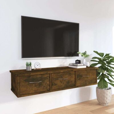 Vidaxl - Armario Pared Madera Contrachapada Roble Ahumado 88x26x18,5 Cm Vidaxl - Armario Pared Madera Contrachapada Roble Ahumado 88x26x18,5 Cm