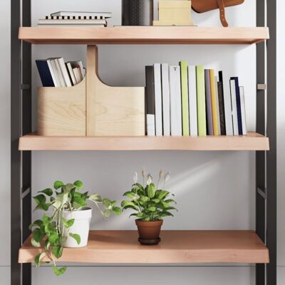 Vidaxl - Estante Pared Madera Roble Tratada Marrón Claro 100x40x(2-6) Cm Vidaxl - Estante Pared Madera Roble Tratada Marrón Claro 100x40x(2-6) Cm