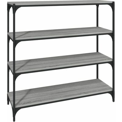 Vidaxl - Estantería Contrachapada Y Acero Gris Sonoma 100x33x100 Cm Vidaxl - Estantería Contrachapada Y Acero Gris Sonoma 100x33x100 Cm