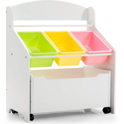 Costway - Estantería Para Juguetes Con Compartimento 3 Cajas De Almacenamiento Y Estante Organizador De Juguetes Para Niños Ideal Para Habitaciones De Niños (blanco) Costway - Estantería Para Juguetes Con Compartimento 3 Cajas De Almacenamiento Y Estante Organizador De Juguetes Para Niños Ideal Para Habitaciones De Niños (blanco)