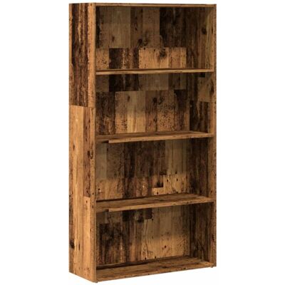 Estantería madera envejecida - 80x30x152 cm - madera de ingeniería - Estantería Estantería madera envejecida - 80x30x152 cm - madera de ingeniería - Estantería