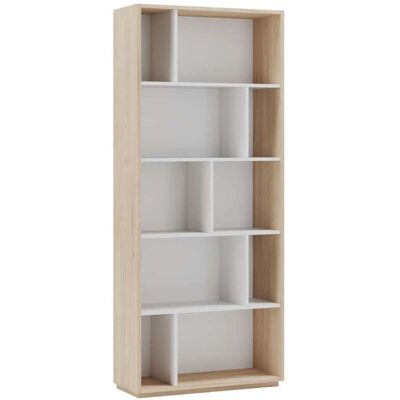 Herdasa - Estantería 5 Alturas Modelo 545 Acabado Roble Claro/blanco. 191 Cm(alto), 80 Cm(ancho), 32 Cm(fondo). Herdasa - Estantería 5 Alturas Modelo 545 Acabado Roble Claro/blanco. 191 Cm(alto), 80 Cm(ancho), 32 Cm(fondo).
