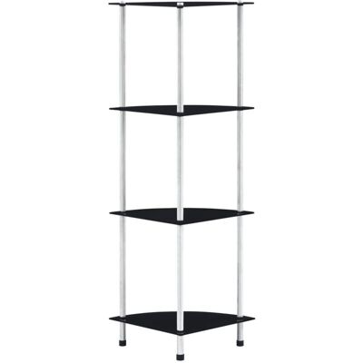 Estantería 4 Niveles Cristal Templado Negro 30x30x100 Cm Vidaxl Estantería 4 Niveles Cristal Templado Negro 30x30x100 Cm Vidaxl