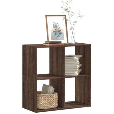 Vidaxl - Estantería De Madera Ingeniería Marrón Roble 68,5x32x68,5 Cm Vidaxl - Estantería De Madera Ingeniería Marrón Roble 68,5x32x68,5 Cm