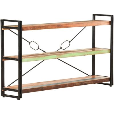 Vidaxl - Estantería De 3 Niveles De Madera Maciza Reciclada 140x30x80 Cm Vidaxl - Estantería De 3 Niveles De Madera Maciza Reciclada 140x30x80 Cm