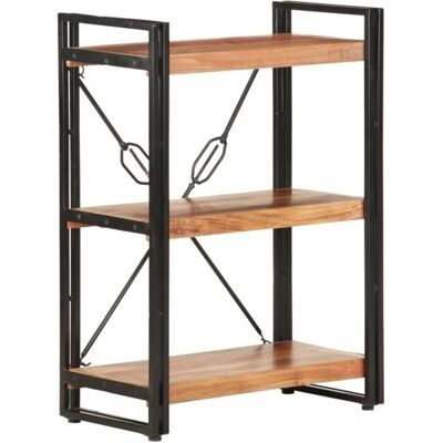 Vidaxl - Estantería De 3 Niveles De Madera Maciza De Acacia 60x30x80 Cm Vidaxl - Estantería De 3 Niveles De Madera Maciza De Acacia 60x30x80 Cm
