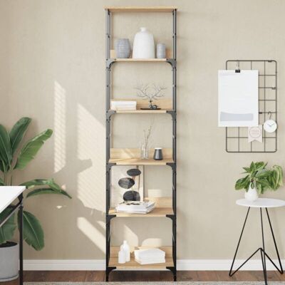Vidaxl - Estantería De Madera Ingeniería Roble Sonoma 50x33x188,5 Cm Vidaxl - Estantería De Madera Ingeniería Roble Sonoma 50x33x188,5 Cm