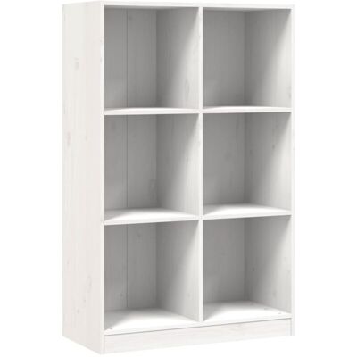 Estantería De Madera Maciza De Pino Blanco 70x33x110 Cm Vidaxl Estantería De Madera Maciza De Pino Blanco 70x33x110 Cm Vidaxl