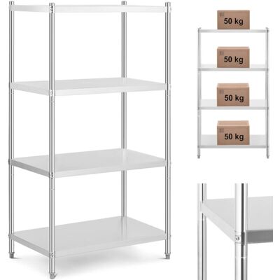 Royal Catering - Estantería De Metal - 100 X 60 X 180 Cm 200 Kg Royal Catering - Estantería De Metal - 100 X 60 X 180 Cm 200 Kg