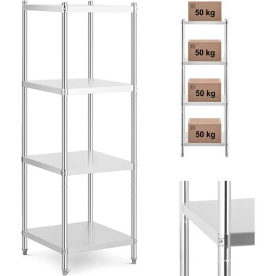 ROYAL CATERING Estantería Metálica De Almacenamiento Para Hostelería Hasta 200 Kg 60 X 60 X 180 Cm ROYAL CATERING Estantería Metálica De Almacenamiento Para Hostelería Hasta 200 Kg 60 X 60 X 180 Cm