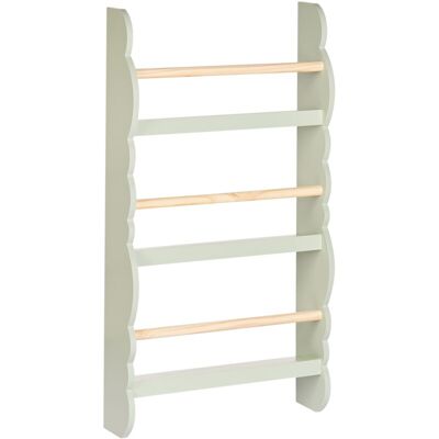 BELIANI Estantería De Pared Colgante De Madera De Pino Mdf De 3 Baldas Para Habitación Infantil Verde Claro Rigolet BELIANI Estantería De Pared Colgante De Madera De Pino Mdf De 3 Baldas Para Habitación Infantil Verde Claro Rigolet