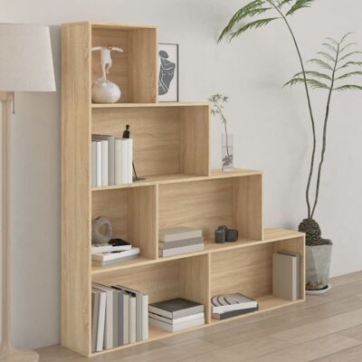 Estantería Madera Contrachapada Color Roble Sonoma 155x24x160cm Vidaxl Estantería Madera Contrachapada Color Roble Sonoma 155x24x160cm Vidaxl