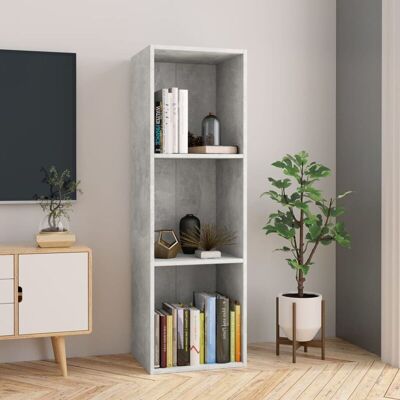 vidaXL Estantería de libros - Gris hormigón - 36x30x114 cm - Estantería/ Mueble TV vidaXL Estantería de libros - Gris hormigón - 36x30x114 cm - Estantería/ Mueble TV