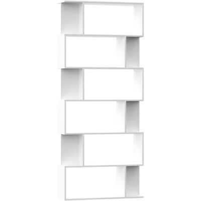 vidaXL Estantería - Blanco - 80x24x192 cm - Separador de habitaciones vidaXL Estantería - Blanco - 80x24x192 cm - Separador de habitaciones