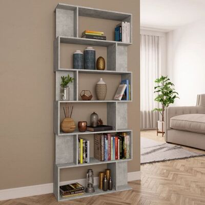 Estantería Madera Contrachapada Gris Hormigón 80x24x192cm Vidaxl Estantería Madera Contrachapada Gris Hormigón 80x24x192cm Vidaxl