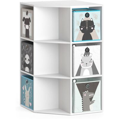 Estantería Infantil Luigi, Blanco, 64 X 107.8 Cm Con 6 Cajas Plegables Opt.2, Vicco Estantería Infantil Luigi, Blanco, 64 X 107.8 Cm Con 6 Cajas Plegables Opt.2, Vicco