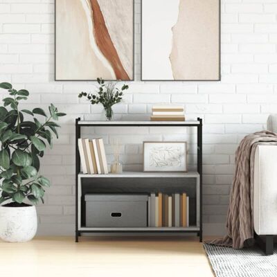 Vidaxl - Estantería Hierro Y Madera Ingeniería Gris Sonoma 80x30x78,5 Cm Vidaxl - Estantería Hierro Y Madera Ingeniería Gris Sonoma 80x30x78,5 Cm