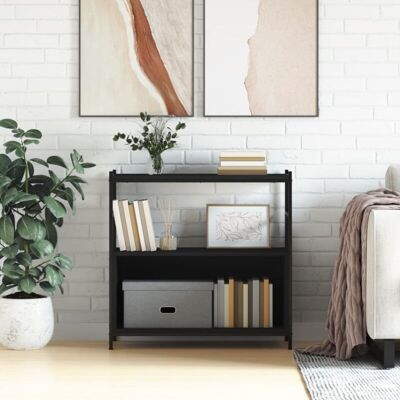 Vidaxl - Estantería Hierro Y Madera De Ingeniería Negro 80x30x78,5 Cm Vidaxl - Estantería Hierro Y Madera De Ingeniería Negro 80x30x78,5 Cm
