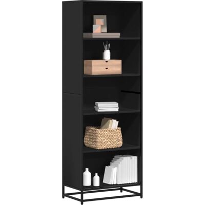Estantería De Madera De Ingeniería Negra 60x35x170,5 Cm Vidaxl Estantería De Madera De Ingeniería Negra 60x35x170,5 Cm Vidaxl