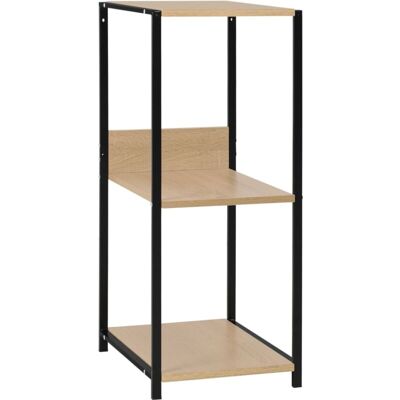 Estantería Pequeña De Madera Negro Y Roble 33,5x39,6x79,7 Cm Vidaxl Estantería Pequeña De Madera Negro Y Roble 33,5x39,6x79,7 Cm Vidaxl